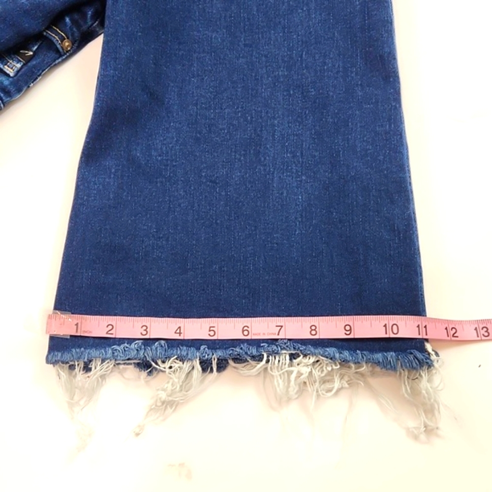 Kancan Gill High Rise Split Flare Frayed Hem Jeans - Picture 11 of 16